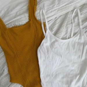 NEVER WORN, 2 Forever 21 Sm ribbed bodysuits